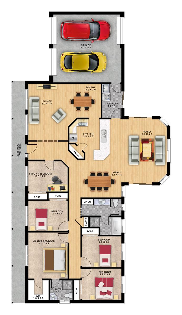 Floor plan - Format Homes Allington 5 (195)