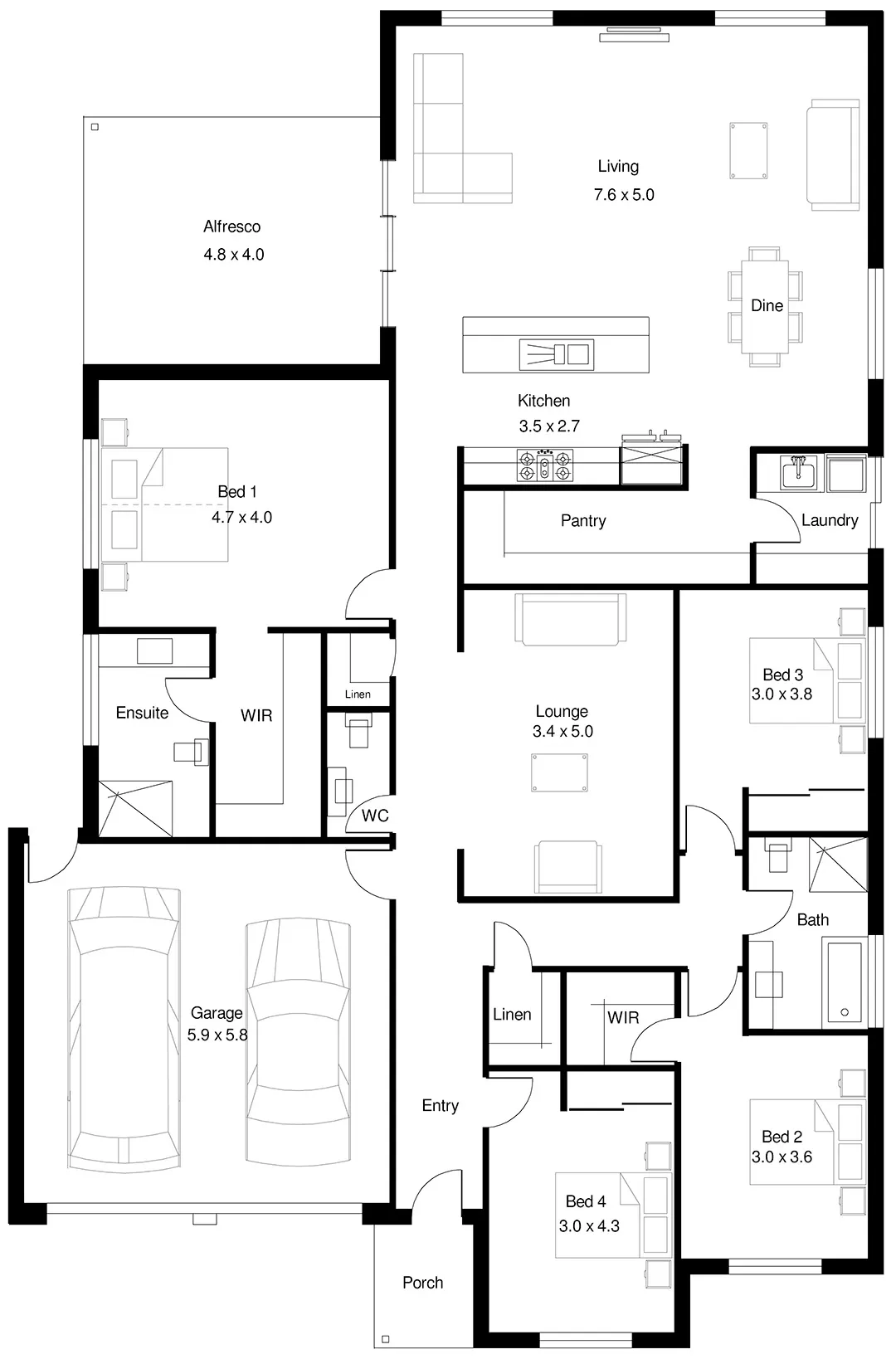 Amalfi 4 (167) floor plan