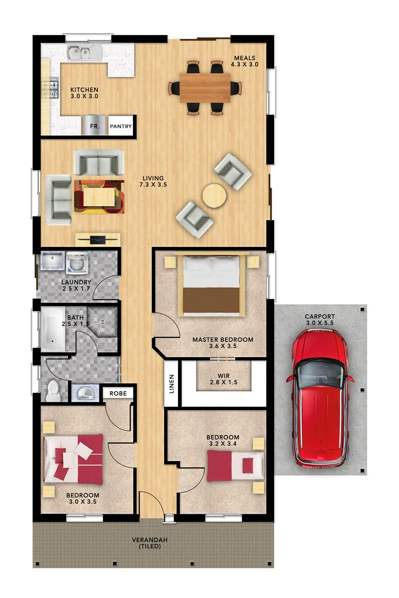 Gilberton 3 (122) floor plan