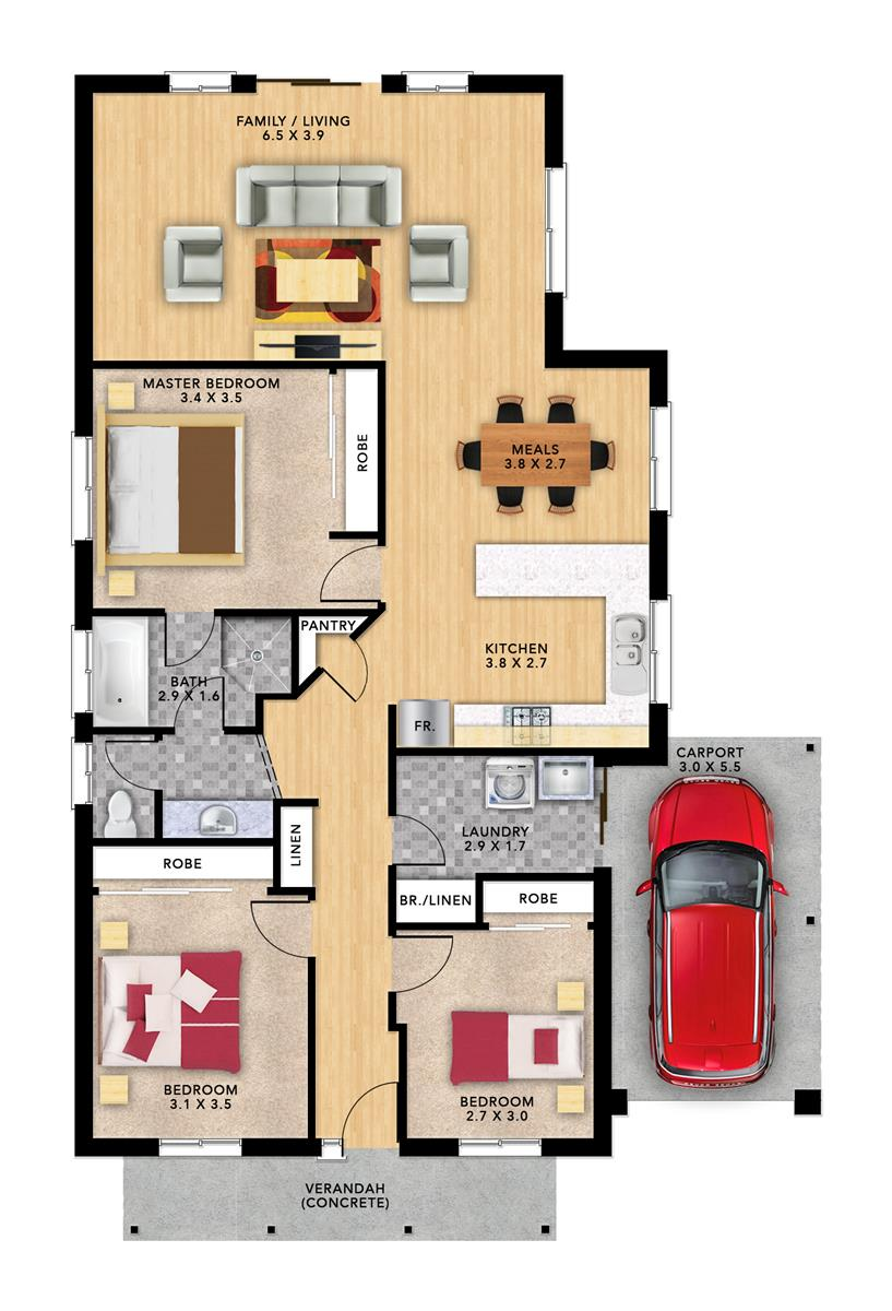 Floor plan - Format Homes Lincoln 3 (122)