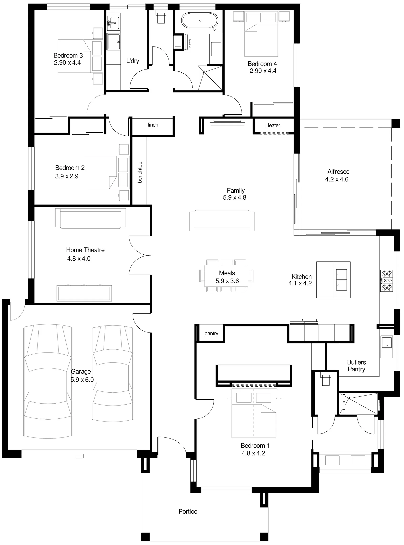 Madison 4 (300) floor plan