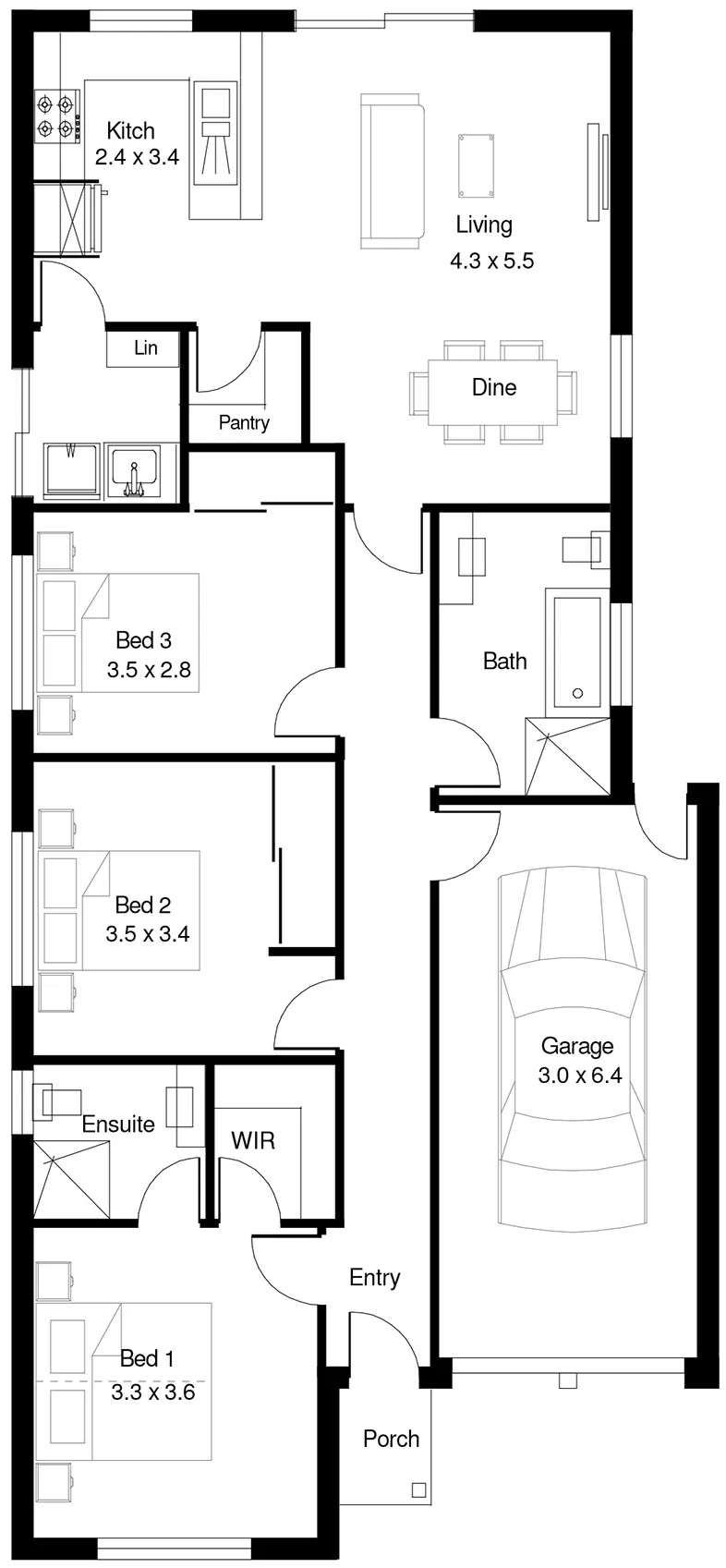 Mowbray 3 (132) floor plan