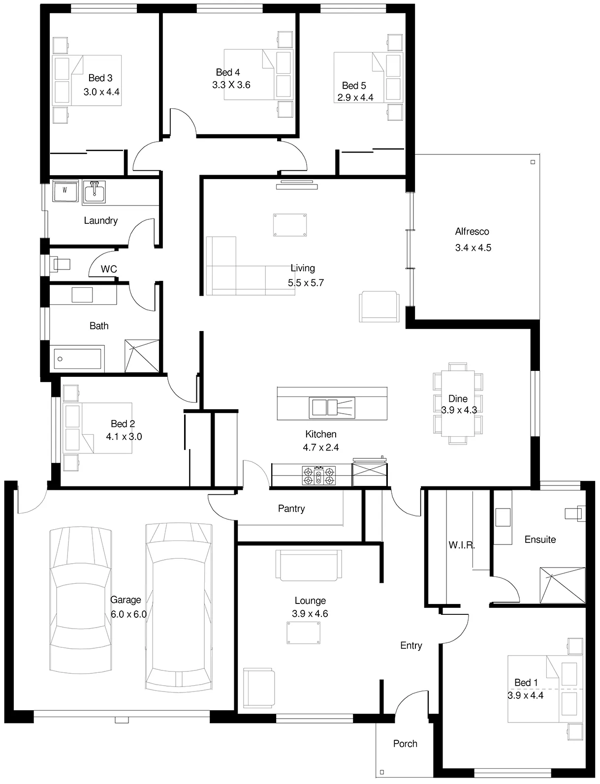 Newcombe 5 (280) floor plan