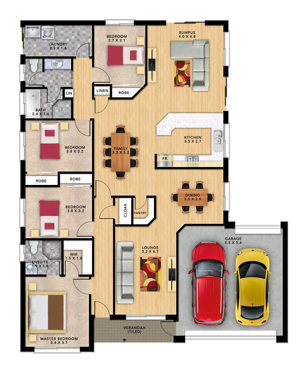 Portland 4 (166) floor plan