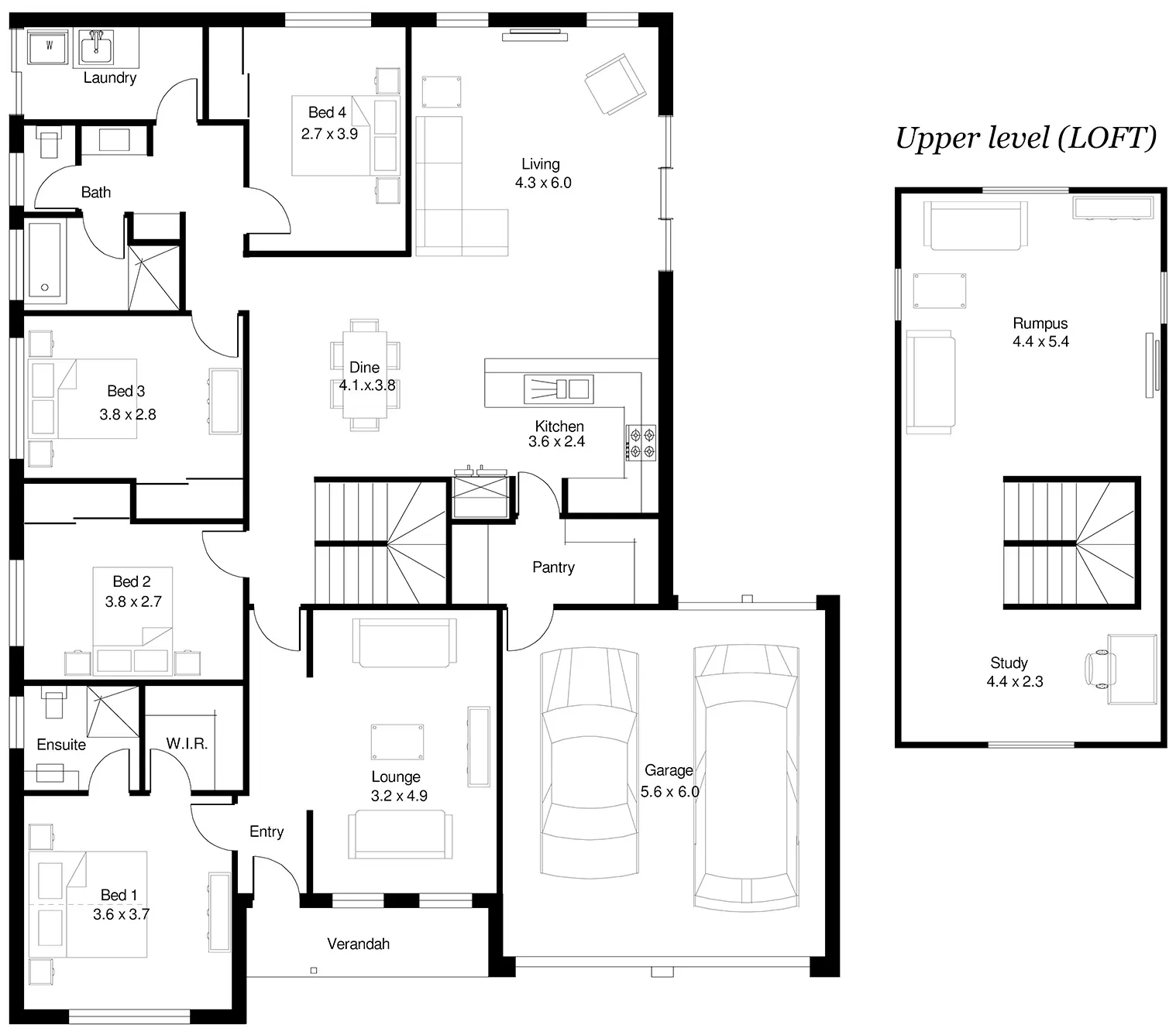 Portland 4 Loft (263) floor plan