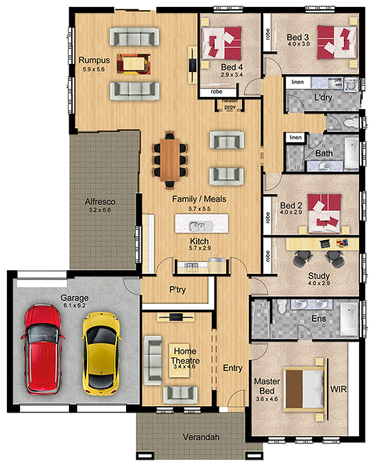 Prescott 5 (320) floor plan