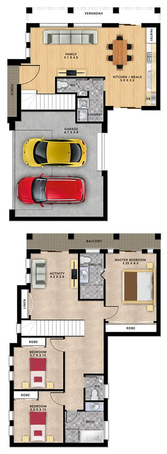 Floor plan - Format Homes San Marino 3A (204)