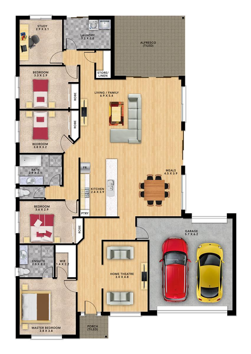 Sorrento 5 (268) floor plan
