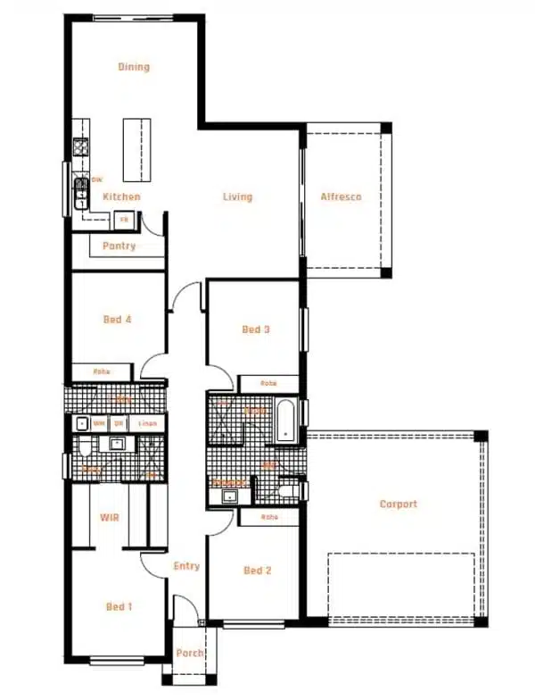 Floor plan - HPG Bungalow 209