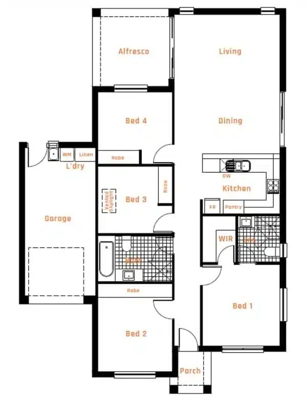 Cottage 153 floor plan