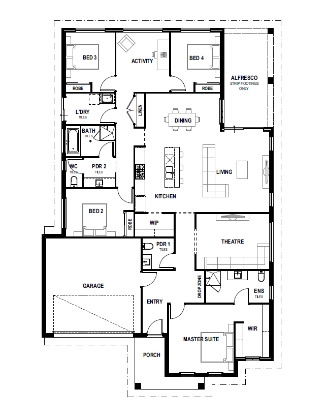 De-Luxe floor plan