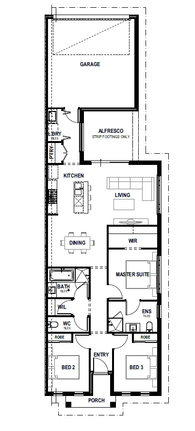 Demure floor plan