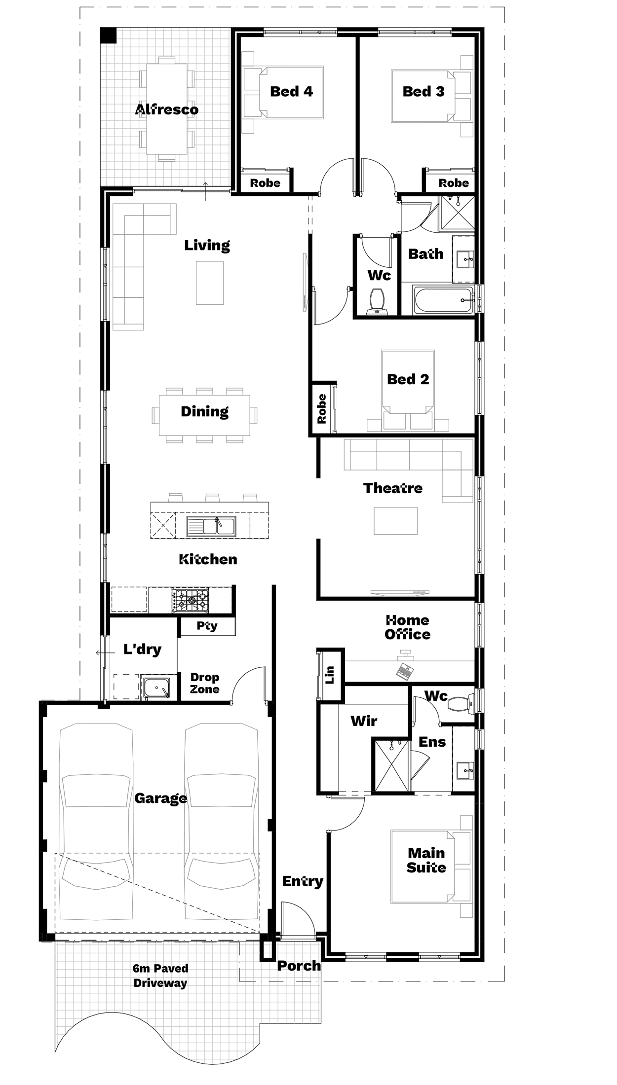 Generous floor plan