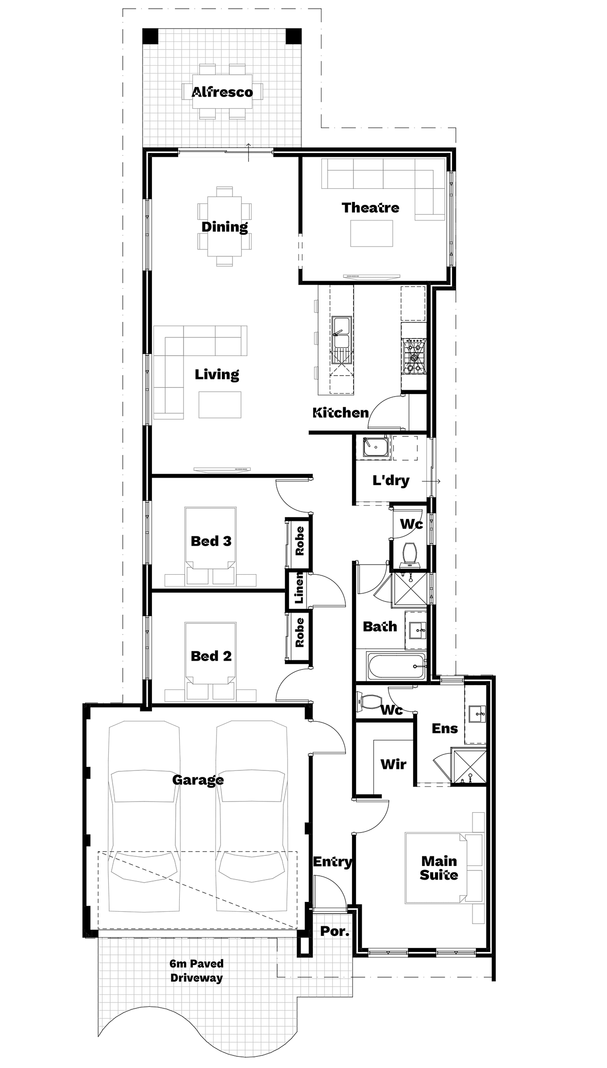 Minimalist floor plan