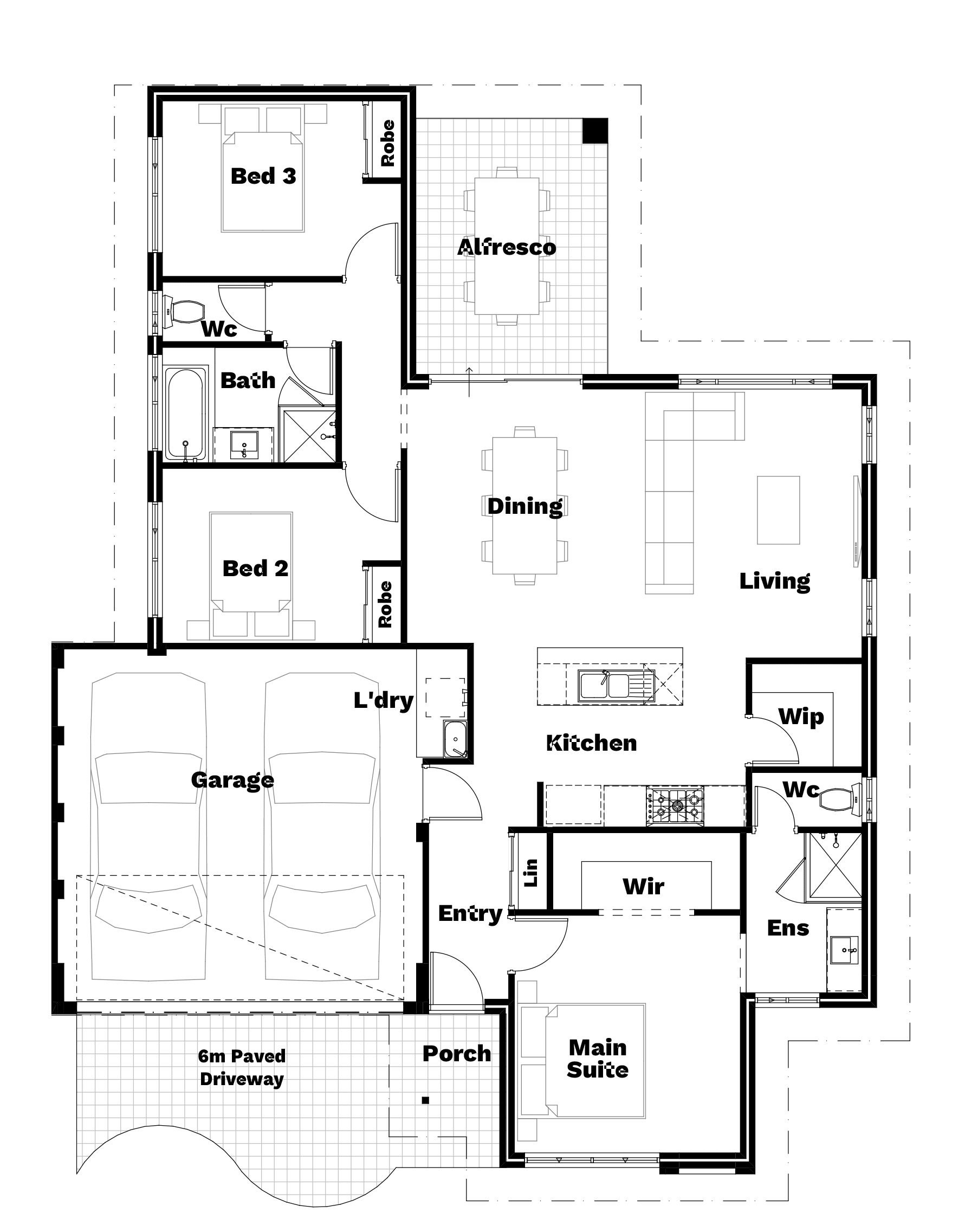 Modest floor plan