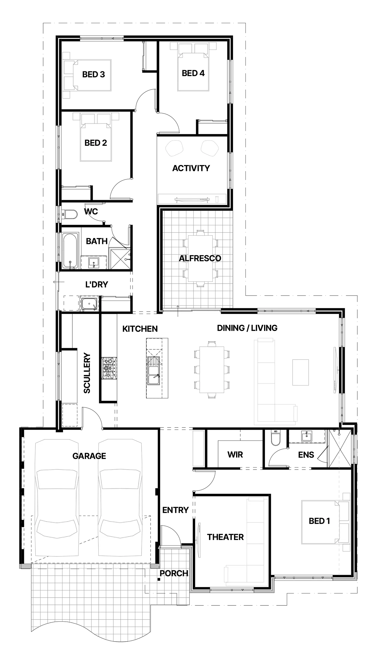 Stretch floor plan